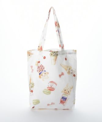 【SALE（三越）】＜PINK HOUSE/ピンクハウス＞ ニャースクリームプリントバッグ(A2163PBG015) シロ 【三越・伊勢丹/公式】