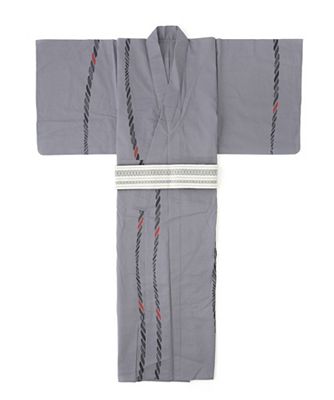 ＜MIQ＞ 6月28日放映<真夜中の百貨店~シークレットルームへようこそ~>三越伊勢丹限定 紳士仕立上りゆかた_縄 グレー 【三越・伊勢丹/公式】