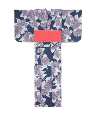 ＜三越伊勢丹オリジナル/mitsukoshi isetan original＞ 婦人仕立上りゆかた あじさい 紺 【三越・伊勢丹/公式】