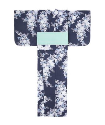＜三越伊勢丹オリジナル/mitsukoshi isetan original＞ 婦人仕立上りゆかた 萩に桔梗 紺 【三越・伊勢丹/公式】