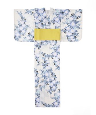 ＜三越伊勢丹オリジナル/mitsukoshi isetan original＞ 婦人仕立上りゆかた 萩に桔梗 オフ白 【三越・伊勢丹/公式】