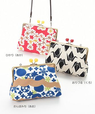 ＜亥之吉＞ 6寸ポシェットがま口 ひかり（あか） 【三越・伊勢丹/公式】