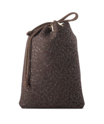 ＜印伝の山本＞ 合切袋(トンボ柄) ブラウン 【三越・伊勢丹/公式】