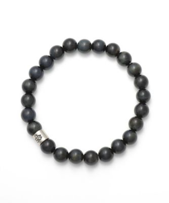 ＜トラヴィス・ワーカー＞ Stone(8mm Blue Tiger Eye)w/TW Logo Ring Bracelet(SBC040M) 【三越・伊勢丹/公式】