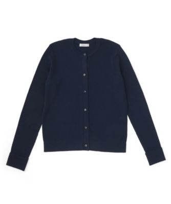 【SALE（三越）】＜LUGHA/ルーガ＞ 丸首カーディガン(1602-F-01) ネイビー 【三越・伊勢丹/公式】