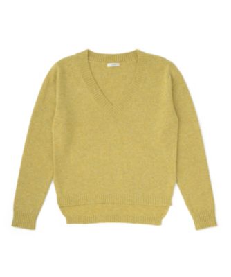 【SALE（三越）】＜LUGHA/ルーガ＞ Vネックニット(1602-F-06) イエロー 【三越・伊勢丹/公式】