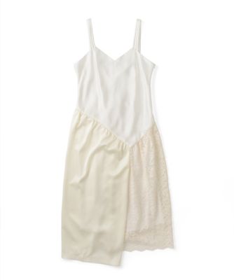 【SALE（三越）】＜LUGHA/ルーガ＞ キャミソールワンピース(1602-H-02) ホワイトxアイボリー 【三越・伊勢丹/公式】