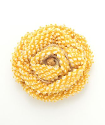 鹿の子絞<canoco>髪飾り/コサージュ 牡丹 黄色 【三越・伊勢丹/公式】