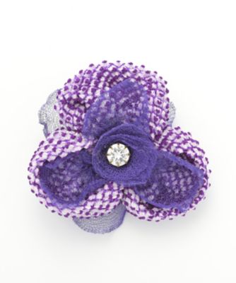 鹿の子絞<canoco>髪飾り/コサージュ 胡蝶蘭 紫色 【三越・伊勢丹/公式】