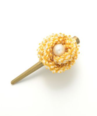 鹿の子絞<canoco>髪飾り ポピー 黄色 【三越・伊勢丹/公式】