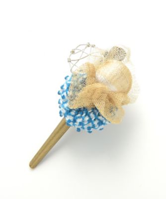 鹿の子絞<canoco>髪飾り 鳳仙花 青色 【三越・伊勢丹/公式】