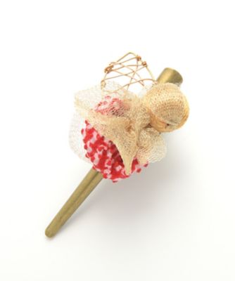 鹿の子絞<canoco>髪飾り 鳳仙花 赤色 【三越・伊勢丹/公式】