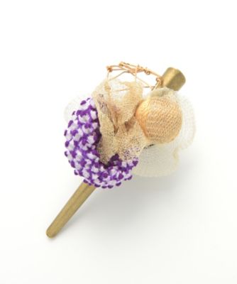 鹿の子絞<canoco>髪飾り 鳳仙花 紫色 【三越・伊勢丹/公式】