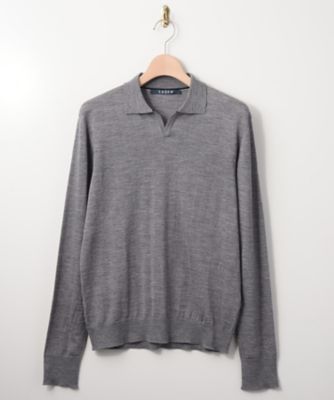 【SALE（三越）】＜エアディム＞ 【S】スキッパーニットポロシャツ(1602-DAV05-SW(TA2103)) グレー 【三越・伊勢丹/公式】