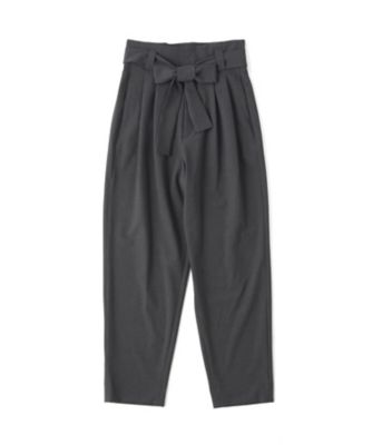 【SALE（三越）】＜LUGHA/ルーガ＞ ウエストリボンパンツ(1602-T-11) チャコール 【三越・伊勢丹/公式】