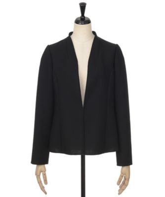 【SALE（三越）】＜ジョハク/JOHAQ＞ ダブルフェイスノーカラージャケット 566033 ブラック/グレー 【三越・伊勢丹/公式】