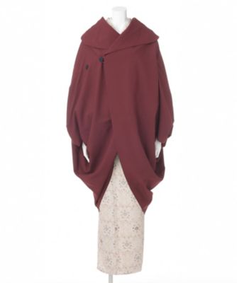 ＜撫松庵＞ 三越伊勢丹オリジナル スクエアコート 臙脂(えんじ) 【三越・伊勢丹/公式】