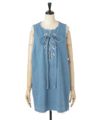 【SALE（伊勢丹）】＜AMBUSH＞ <NumeroTOKYO100号記念限定>レースアップデニムドレス(AMBTOP-108) 【三越・伊勢丹/公式】