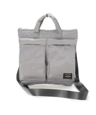 ＜ナンバートゥエンティワン/Number Twenty-One＞ MAKOTO KAGOSHIMAxPORTER for NUMBER TWENTY-ONE HELMETBAG-S グレー 【三越・伊勢丹/公式】