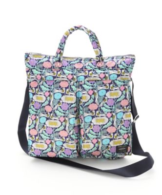 ＜ナンバートゥエンティワン/Number Twenty-One＞ MAKOTO KAGOSHIMAxPORTER for NUMBER TWENTY-ONE HELMETBAG-M トリトハナマルチ 【三越・伊勢丹/公式】