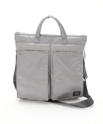 ＜ナンバートゥエンティワン/Number Twenty-One＞ MAKOTO KAGOSHIMAxPORTER for NUMBER TWENTY-ONE HELMETBAG-M グレー 【三越・伊勢丹/公式】