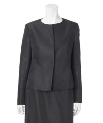 【SALE（三越）】＜ラ モンテ ドゥ ヴァーグ ノーブル＞ グログランノーカラージャケット(16VMAW-JK003) クロ 【三越・伊勢丹/公式】