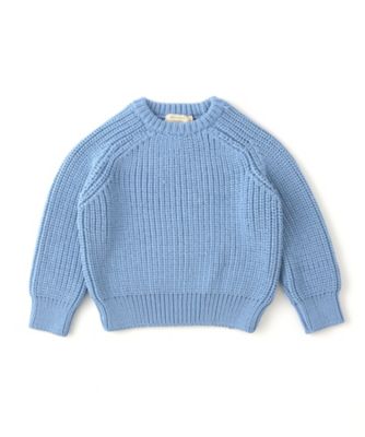 【SALE（伊勢丹）】＜メゾン キツネ/MAISON KITSUNE＞ 長袖丸首セーター(kwm1614) SKY 【三越・伊勢丹/公式】