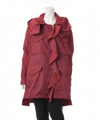 【SALE（三越）】＜MUVEIL/ミュベール＞ 別ラッフル付ミリタリーコート(MA63FC701) fig bordeux 【三越・伊勢丹/公式】