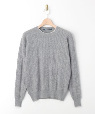 【SALE（三越）】＜エアディム＞ 【S】ウールカシミヤケーブルセーター(1602-ST01(J1201)-SW*A) グレー 【三越・伊勢丹/公式】