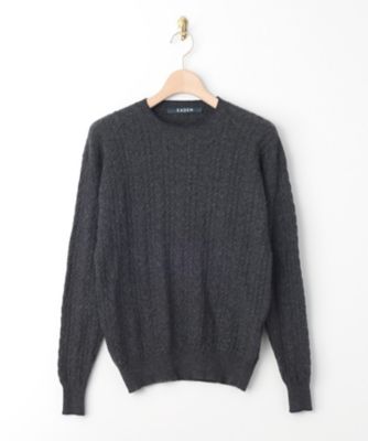 【SALE（三越）】＜エアディム＞ 【S】ウールカシミヤケーブルセーター(1602-ST01(J1201)-SW*A) ブラック 【三越・伊勢丹/公式】