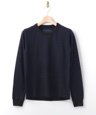【SALE（三越）】＜ヴィルーム ネイビー/V::room_NAVY＞ 【S】クルーネックセーター(352337-SZC) ブラックxネイビー 【三越・伊勢丹/公式】