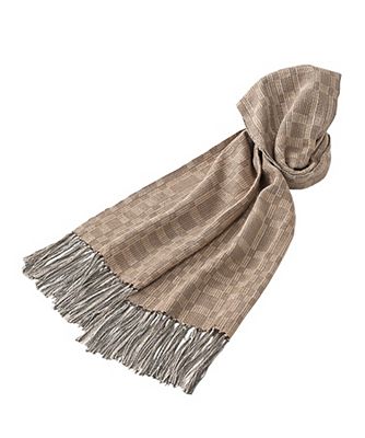 <奥順>結城紬ショール ベージュ 【三越・伊勢丹/公式】