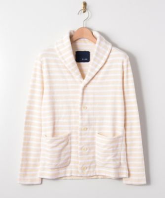 【SALE（三越）】＜ヴィルーム ネイビー/V::room_NAVY＞ 【S】パイルカーディガン(361380) ナチュラルxホワイト 【三越・伊勢丹/公式】