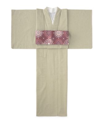 <TNKT>婦人仕立上り きもの デニム着物 L グレー 【三越・伊勢丹/公式】