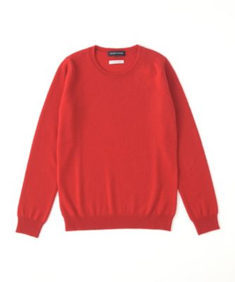 【SALE（三越）】＜プライムガーデン/PRIME GARDEN＞ カシミヤ 丸首セーター PG62FE001 レッド 【三越・伊勢丹/公式】