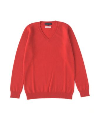 【SALE（三越）】＜プライムガーデン/PRIME GARDEN＞ カシミヤ Vネックセーター PG62FE005 レッド 【三越・伊勢丹/公式】