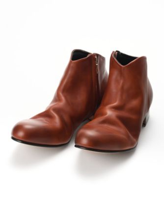 ＜パドローネ＞ SIDE ZIP SHORT BOOTS(7358-1201) 20・キャメル 【三越・伊勢丹/公式】