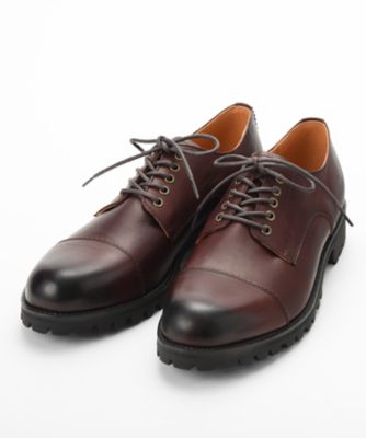 ＜パドローネ＞ DERBY STRAIGHT TIP SHOES PADRONE MUSEUM LIMITED(7358-2016) 39・ダークブラウン 【三越・伊勢丹/公式】