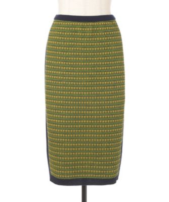 【SALE（三越）】＜メゾン ド ウーマン/MAISON DE WOMAN＞ <MDW>ジャカードニットスカート(6F-S0922-M) グリーン(60) 【三越・伊勢丹/公式】