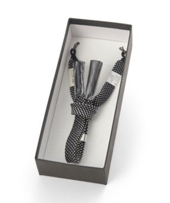 <五嶋紐>羽織紐_1格子柄 黒 【三越・伊勢丹/公式】