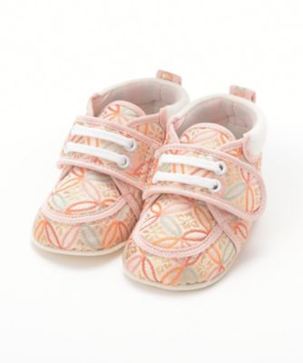 <tsutaeru>西陣織ベビーシューズ「お初履き」(七宝柄) ピンク 【三越・伊勢丹/公式】