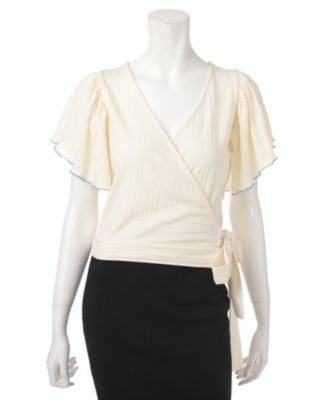 【SALE（三越）】＜ロザリームーン/Rosary moon＞ 別注カシュクールトップス(16RW-3010) IVORY 【三越・伊勢丹/公式】
