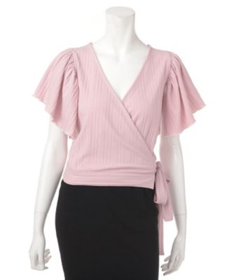 【SALE（三越）】＜ロザリームーン/Rosary moon＞ 別注カシュクールトップス(16RW-3010) PINK 【三越・伊勢丹/公式】
