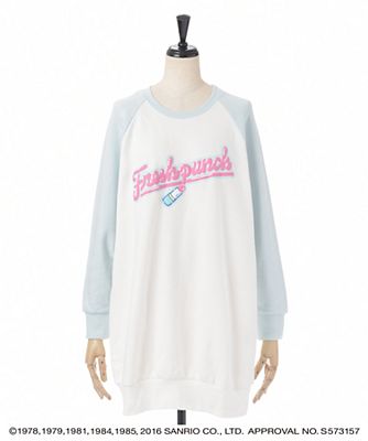 ＜PINK HOUSE/ピンクハウス＞ フレッシュパンチトレーナー(A2168UTR467*) アイボリーxミズイロ（2） 【三越・伊勢丹/公式】
