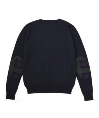 【SALE（伊勢丹）】＜ISETAN TARTAN＞ ニット(16FW-TARTAN-SW1) ネイビーxブラックウォッチ 【三越・伊勢丹/公式】