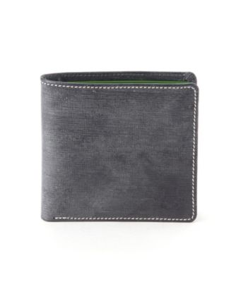 ＜ホワイトハウスコックス/WhitehouseCox＞ ホリデーライン 二つ折り財布(小銭入れ付)(S7532) ネイビーxKグリーン 【三越・伊勢丹/公式】