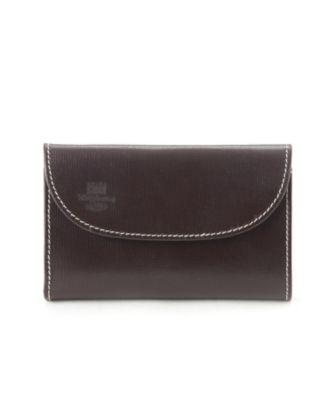 ＜ホワイトハウスコックス/WhitehouseCox＞ ホリデーライン 三つ折り財布(S7660) ハバナxKグリーン 【三越・伊勢丹/公式】