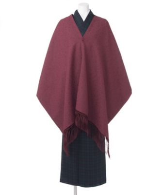 <さんび>MIQショールコート(ボルドー) 【三越・伊勢丹/公式】