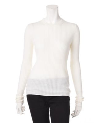 【SALE（三越）】＜NEEDLE DESIGN/ニードルデザイン＞ ロングスリーブリブニット(ND1620605) ホワイト 【三越・伊勢丹/公式】