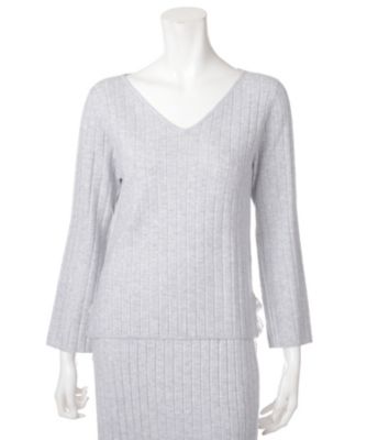 【SALE（三越）】＜TORRAZZODONNA＞ レース付リブニットセーター(87-6548) ライトグレー 【三越・伊勢丹/公式】